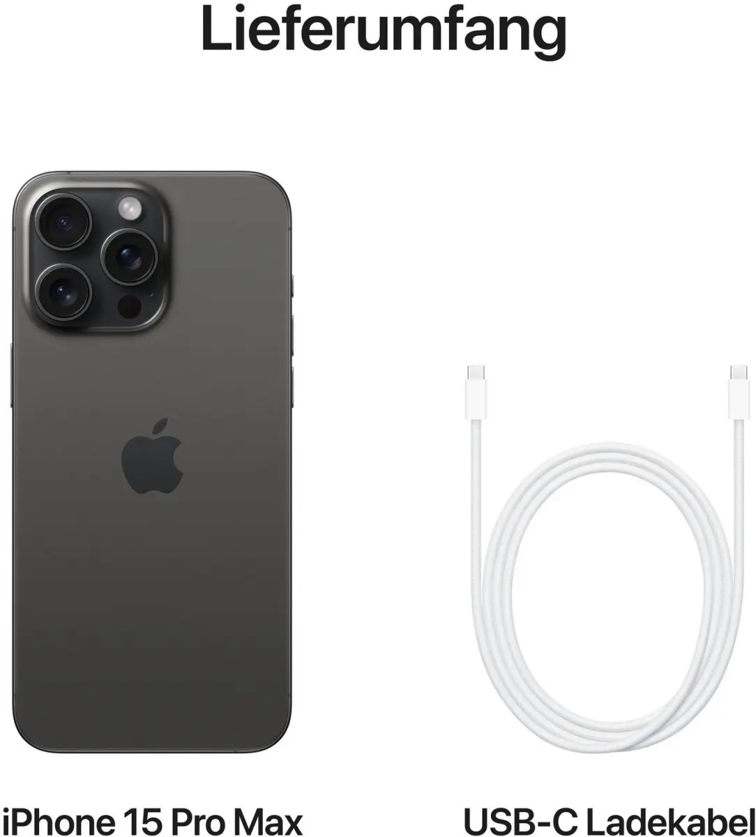 iPhone 15 Pro Max in Titan Schwarz