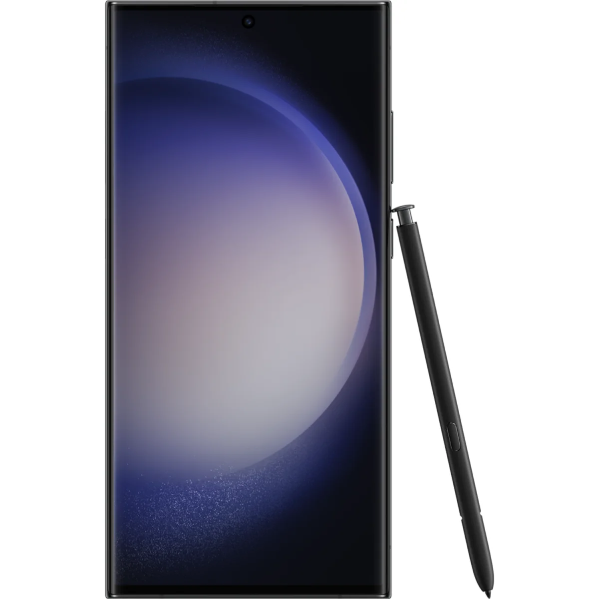 Galaxy S23 Ultra in Phantom Black, Rückseite und Vorderseite