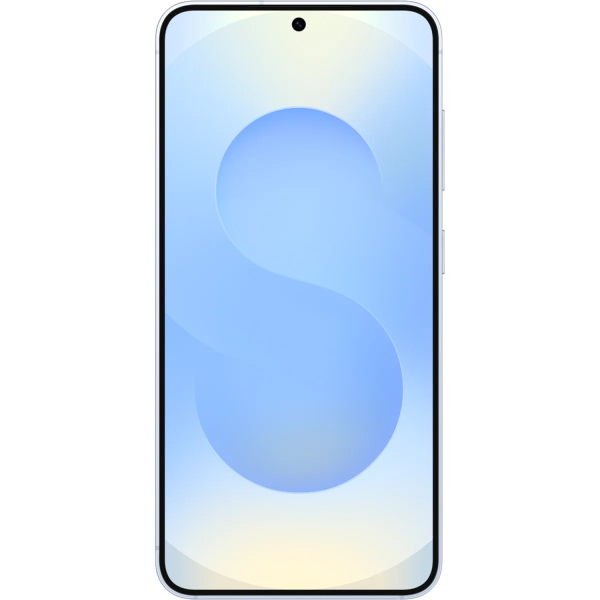 Galaxy S25 in Icyblue, Rückseite und Vorderseite
