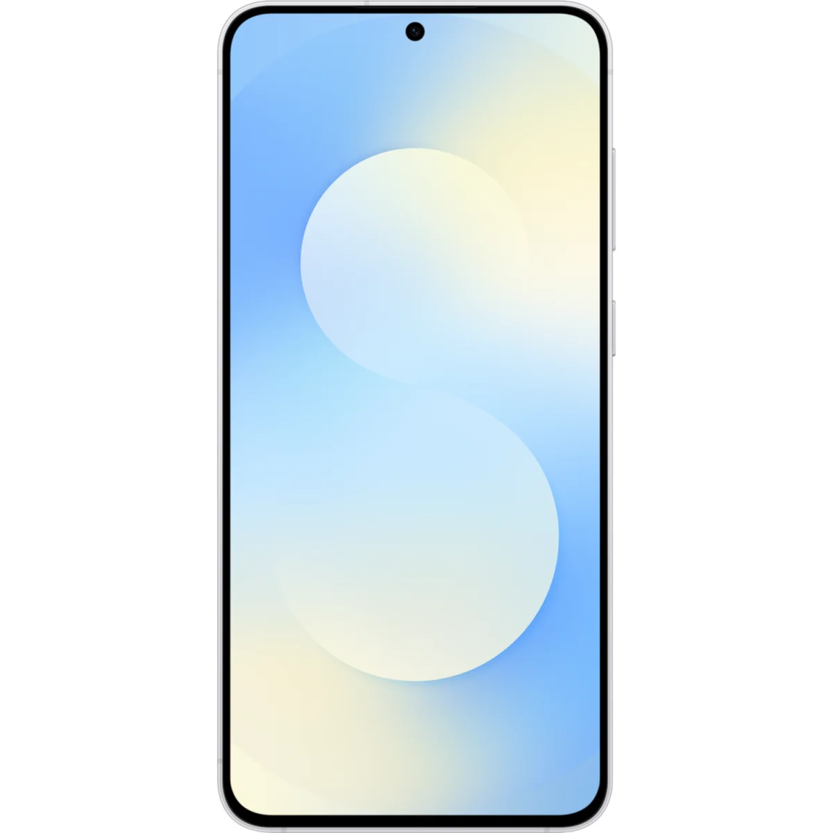 Galaxy S25 FE in Icyblue, Rückseite und Vorderseite