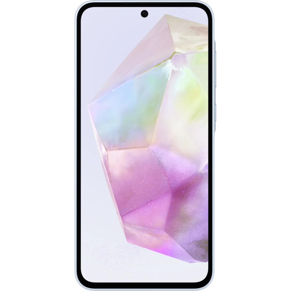 Galaxy A35 5G in Awesome Iceblue, Rückseite und Vorderseite