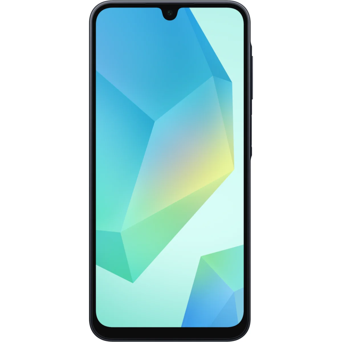 Galaxy A16 in Black, Rückseite und Vorderseite