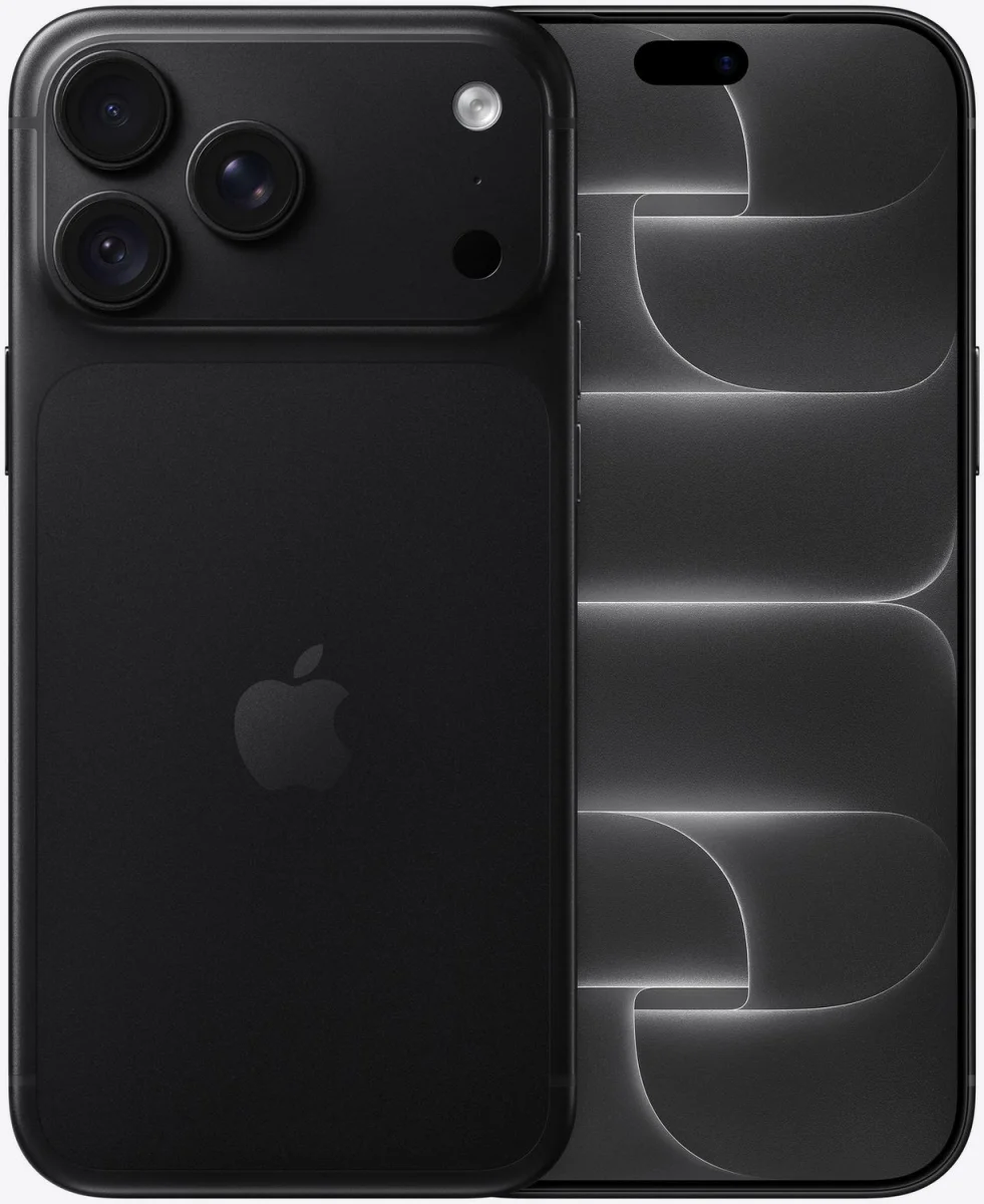 iPhone 18 Pro Max in Schwarz, Rückseite und Vorderseite
