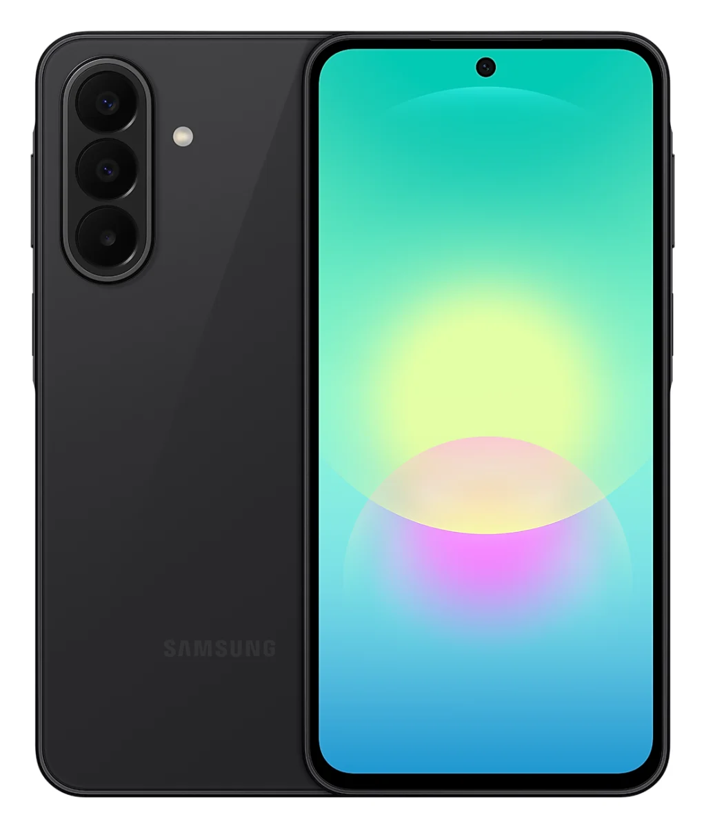 Galaxy A27 5G in Black, Rückseite und Vorderseite